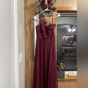 Wine/Burgundy Bridesmaid or Prom Dress. Size 2